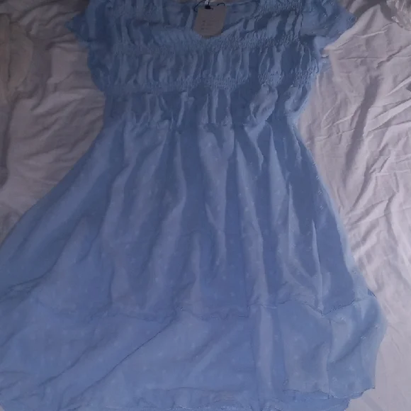 Light Blue Smocked Dress - Picture 1 of 6